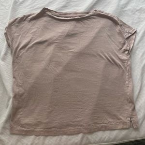 Muji Boxy French Sleeve Shirt- Light Pink
